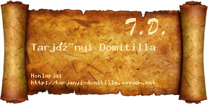 Tarjányi Domitilla névjegykártya